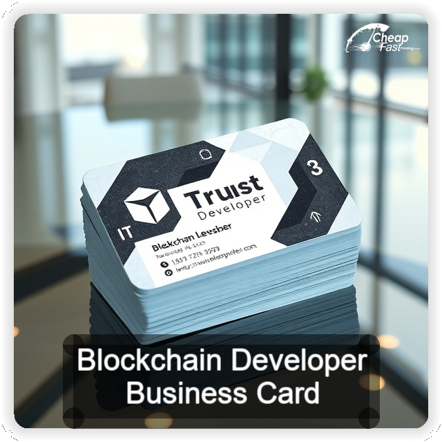 Blockchain Developer business card design sample