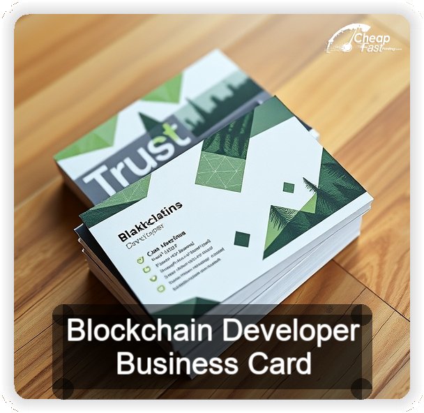 Blockchain Developer business card design sample