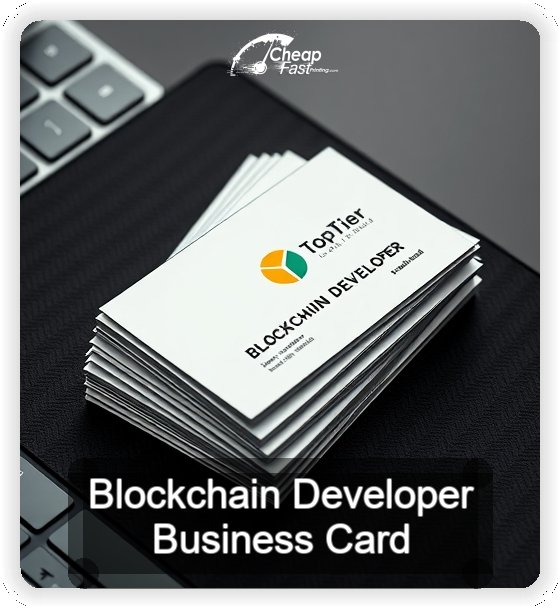 Blockchain Developer business card design sample