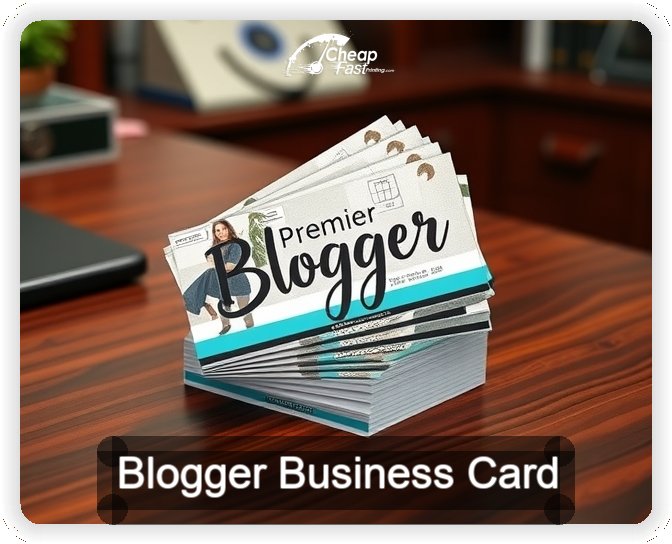 Blogger business card design sample
