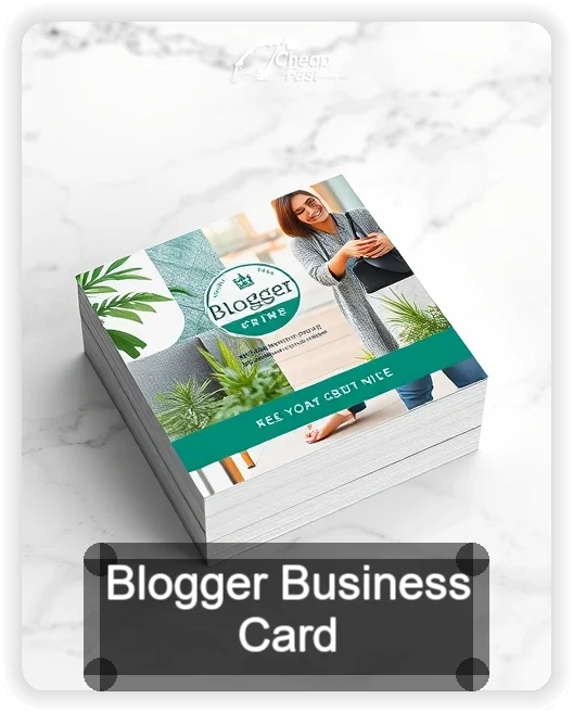 Blogger business card design sample