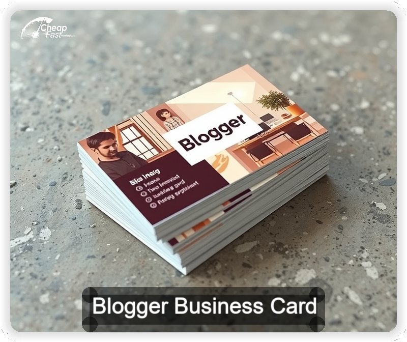 Blogger business card design sample