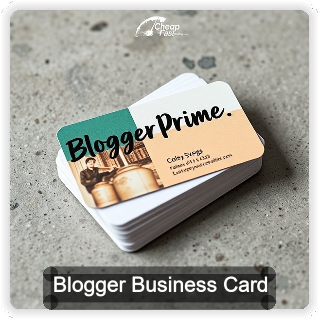 Blogger business card design sample