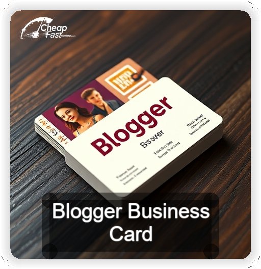 Blogger business card design sample