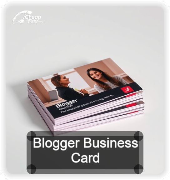 Blogger business card design sample