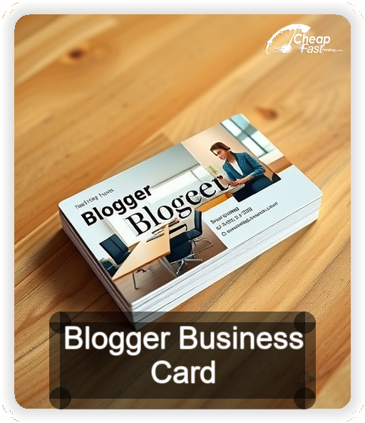 Blogger business card design sample
