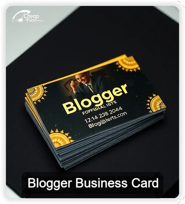 Blogger business card design sample