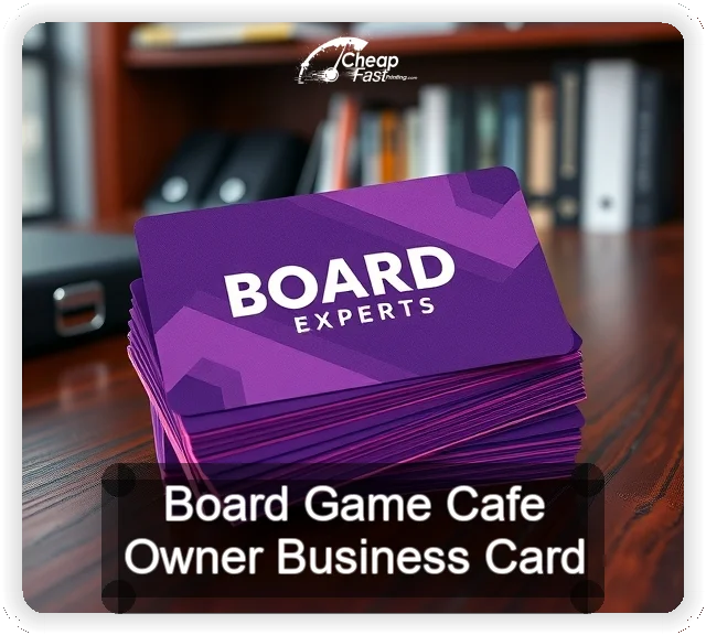 Board Game Cafe Owner business card design sample