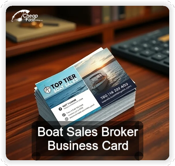 Boat Sales Broker business card design sample