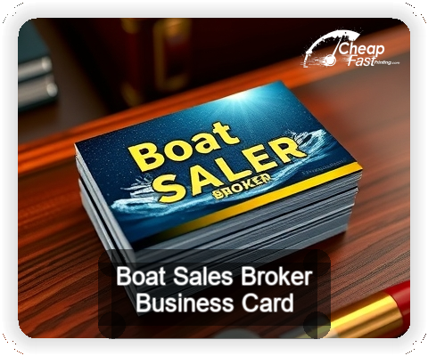 Boat Sales Broker business card design sample