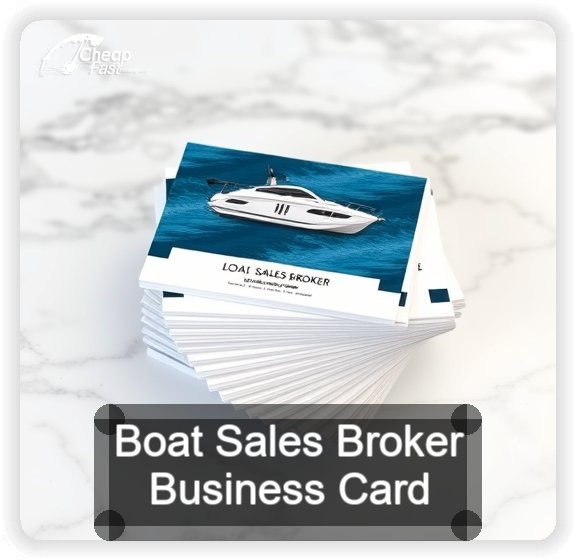 Boat Sales Broker business card design sample