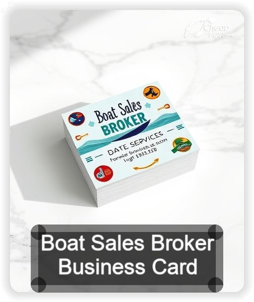 Boat Sales Broker business card design sample