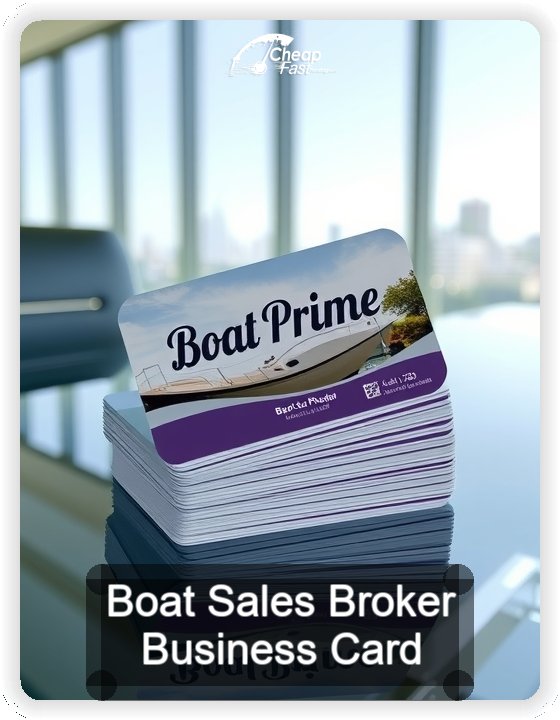 Boat Sales Broker business card design sample