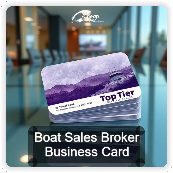 Boat Sales Broker business card design sample