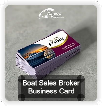 Boat Sales Broker business card design sample