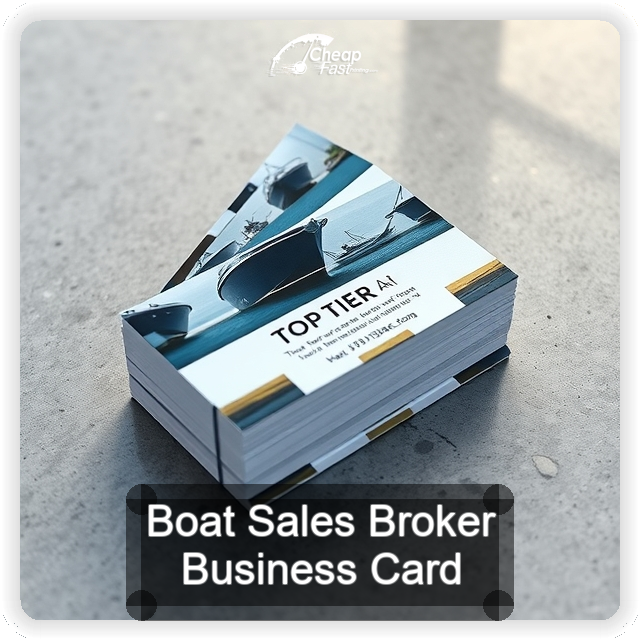 Boat Sales Broker business card design sample