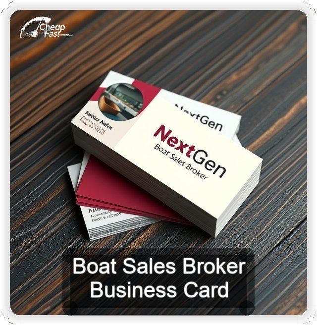 Boat Sales Broker business card design sample