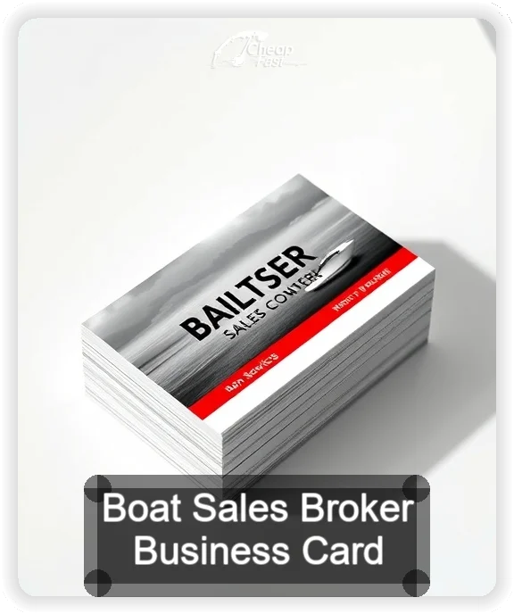 Boat Sales Broker business card design sample