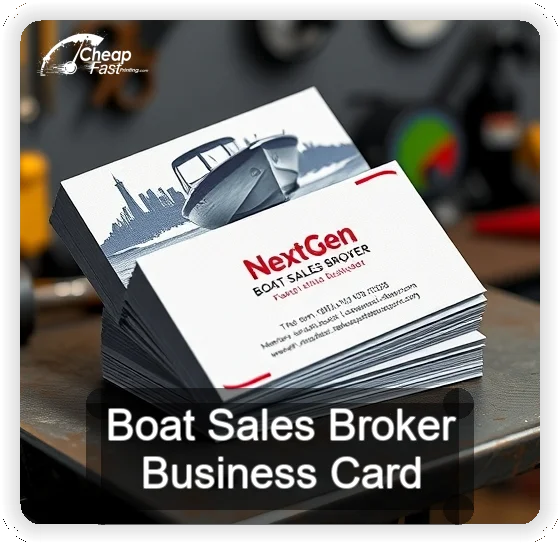 Boat Sales Broker business card design sample