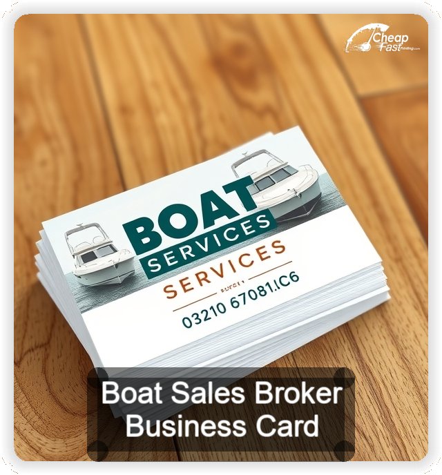 Boat Sales Broker business card design sample