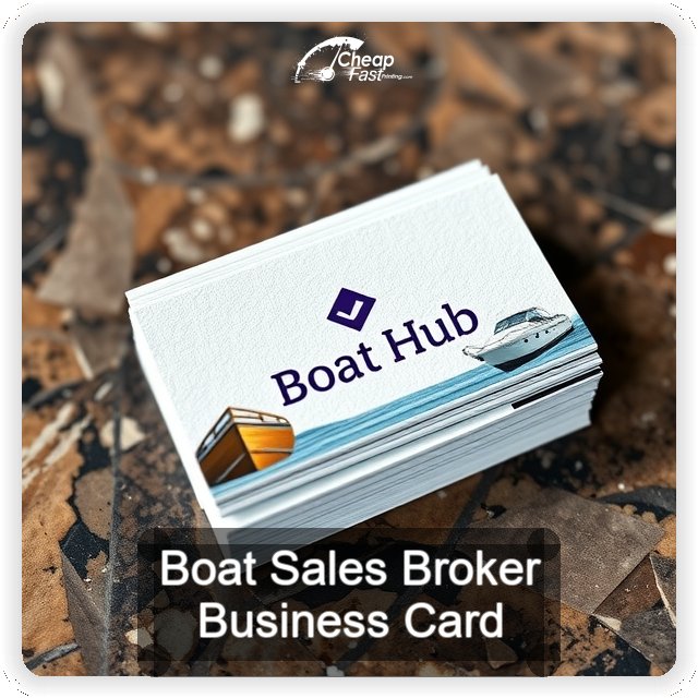 Boat Sales Broker business card design sample