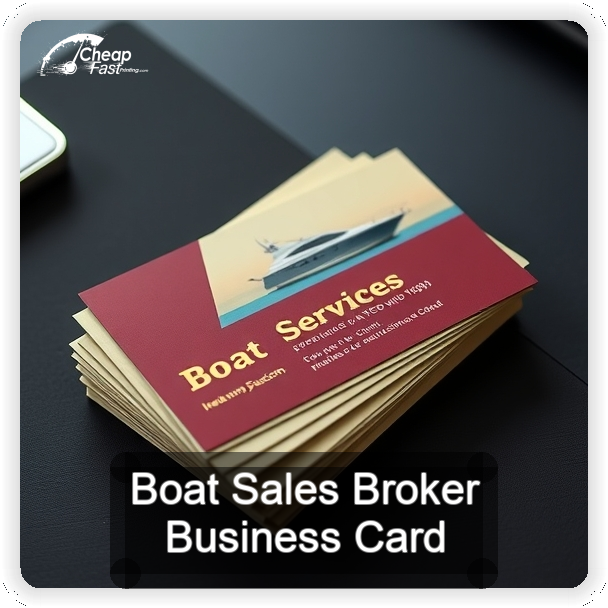 Boat Sales Broker business card design sample