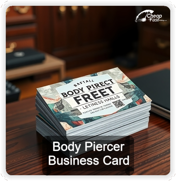 Body Piercer business card design sample