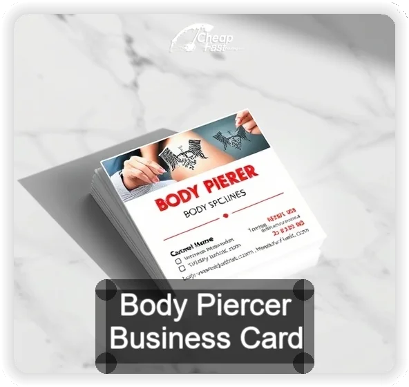 Body Piercer business card design sample