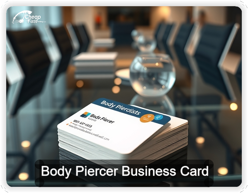 Body Piercer business card design sample