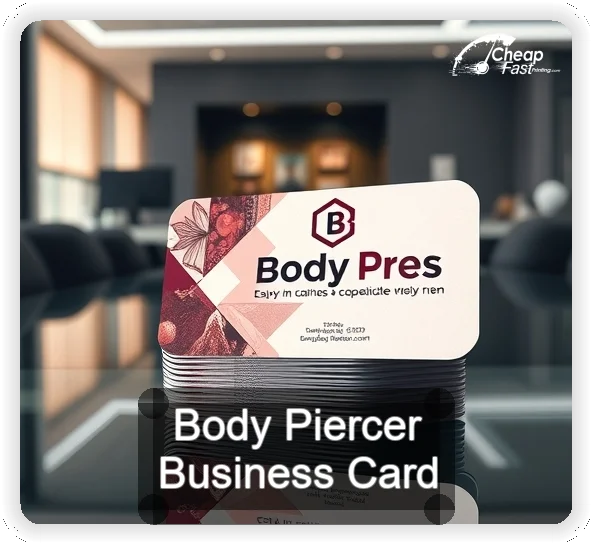 Body Piercer business card design sample