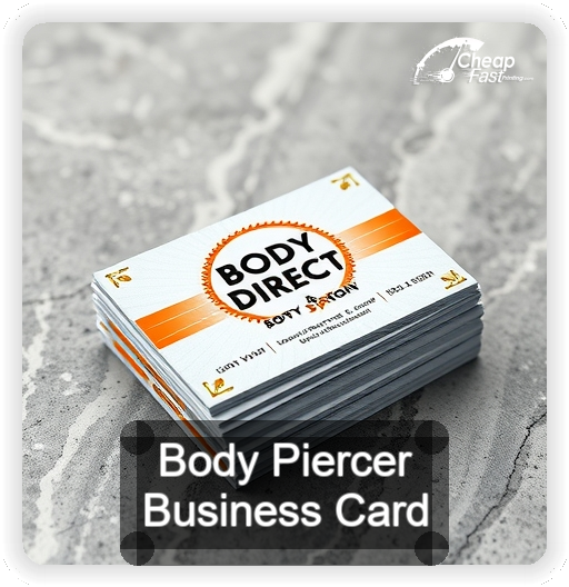 Body Piercer business card design sample