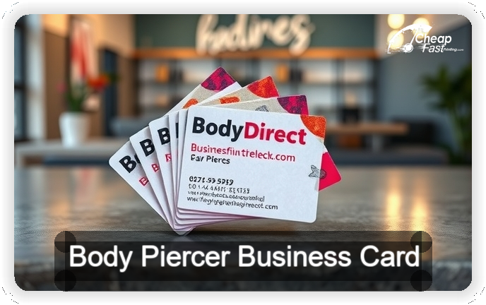 Body Piercer business card design sample