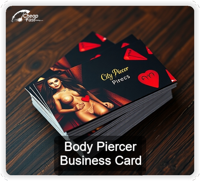 Body Piercer business card design sample
