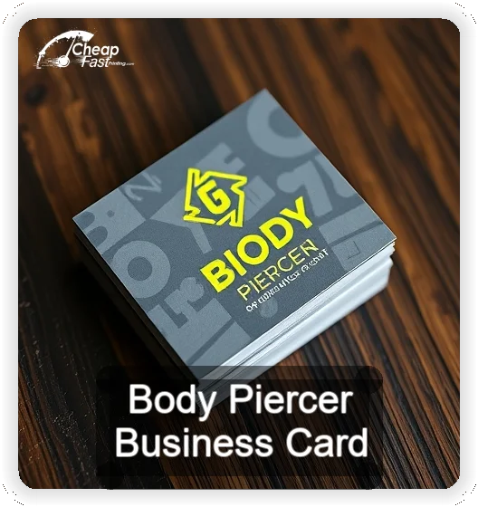 Body Piercer business card design sample