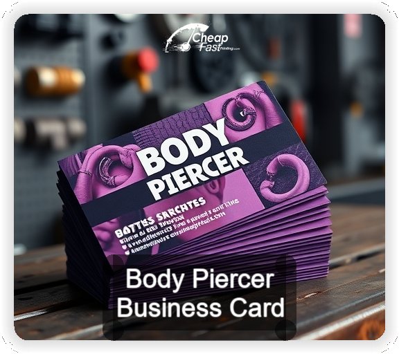 Body Piercer business card design sample