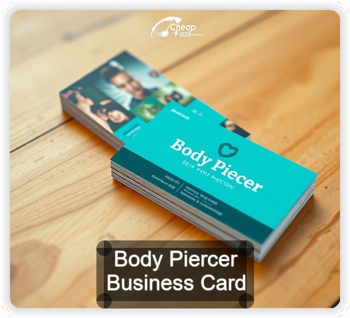 Body Piercer business card design sample