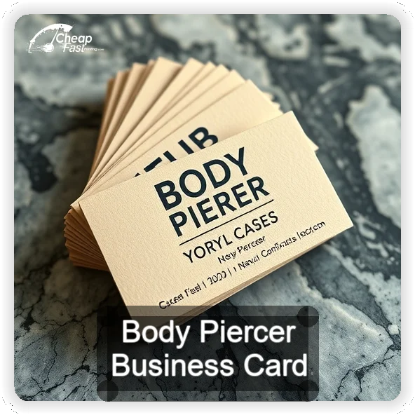 Body Piercer business card design sample