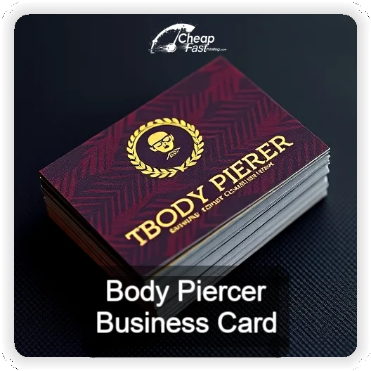 Body Piercer business card design sample
