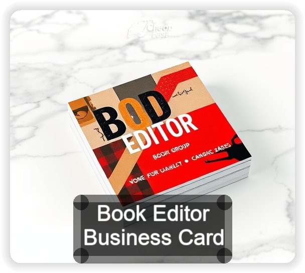 Book Editor business card design sample