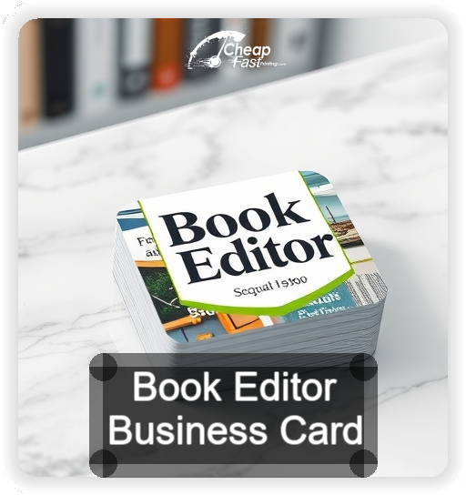 Book Editor business card design sample