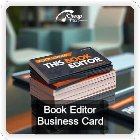 Book Editor business card design sample