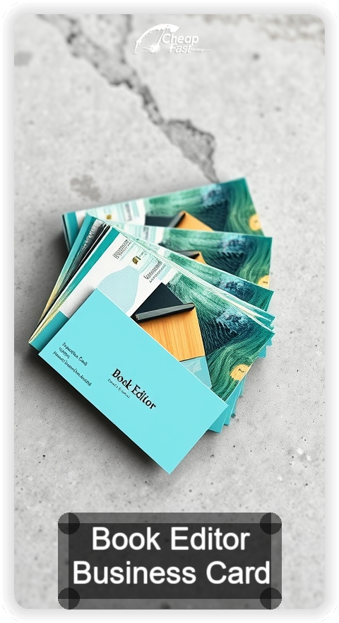 Book Editor business card design sample