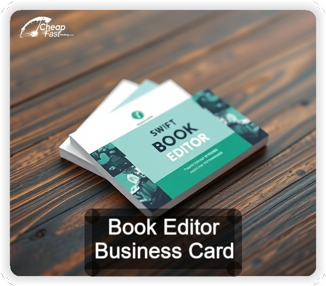 Book Editor business card design sample