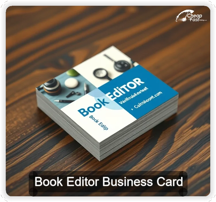 Book Editor business card design sample