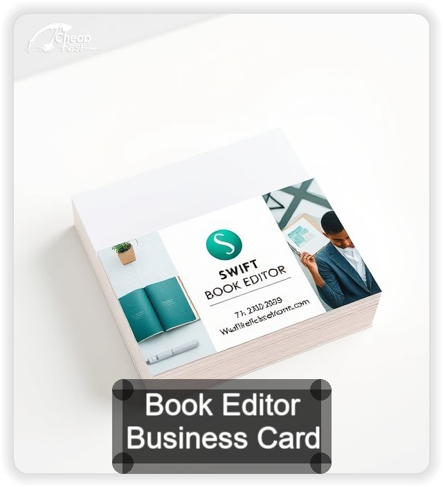 Book Editor business card design sample
