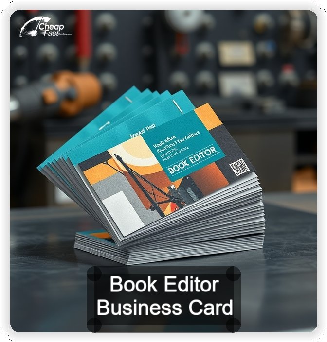 Book Editor business card design sample