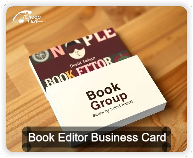 Book Editor business card design sample
