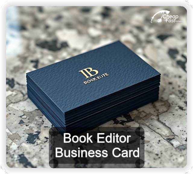 Book Editor business card design sample