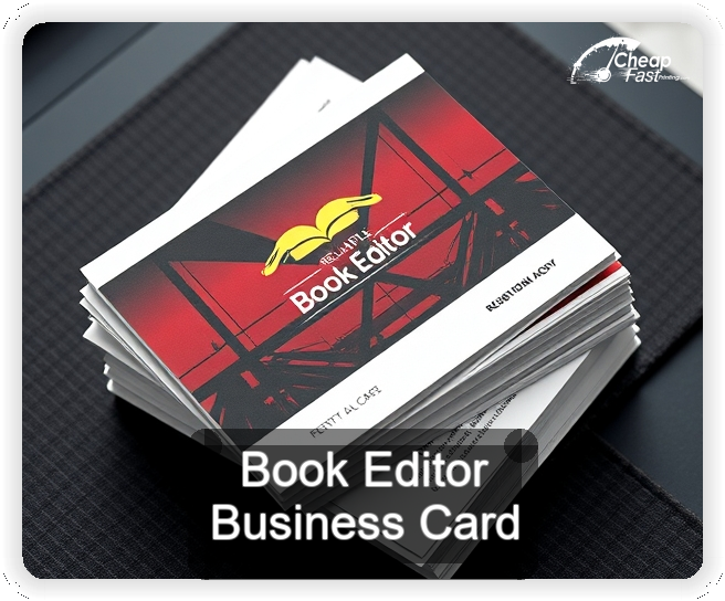 Book Editor business card design sample