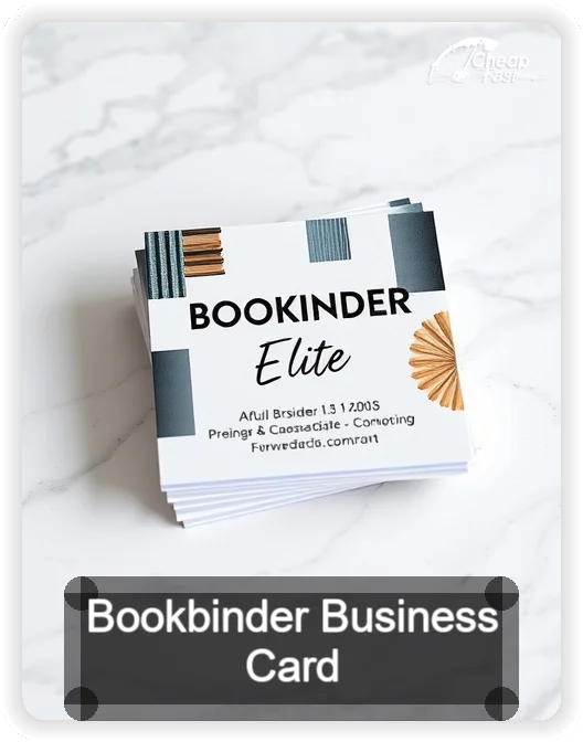 Bookbinder business card design sample